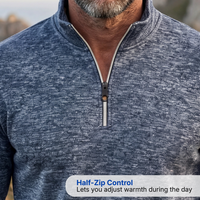 Half-Zip Long Sleeve Shirt – Lightweight Stretch – Outdoor Comfort