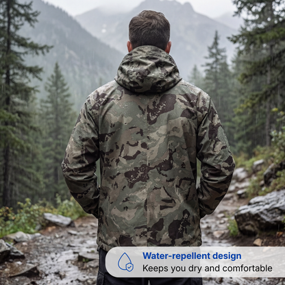 Men's Outdoor Hooded Jacket – Camouflage – Water-repellent