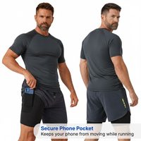 Men's 2-in-1 Sports Shorts – Quick-Drying – Phone Pocket