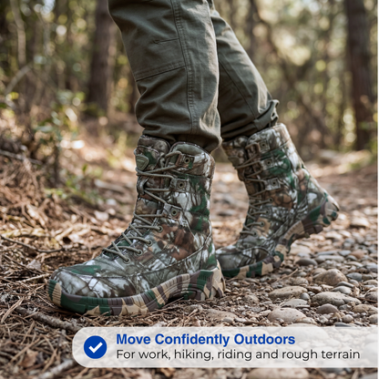 Men’s Tactical Combat Boots – Lace-Up Support – All-Season