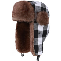 Trapper Hat - Faux Fur Lined Winter Hat with Ear Flaps - Unisex