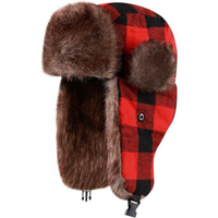 Trapper Hat - Faux Fur Lined Winter Hat with Ear Flaps - Unisex