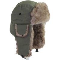Trapper Hat - Faux Fur Lined Winter Hat with Ear Flaps - Unisex