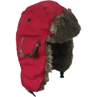 Trapper Hat - Faux Fur Lined Winter Hat with Ear Flaps - Unisex