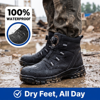 Waterproof Steel Toe Work Boots - Puncture-Proof Safety Boots - Non-Slip