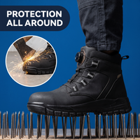 Waterproof Steel Toe Work Boots - Puncture-Proof Safety Boots - Non-Slip