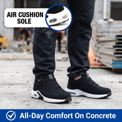 Steel Toe Shoes - Air Cushion Work Sneakers - Breathable & Puncture-Proof