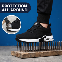 Steel Toe Shoes - Air Cushion Work Sneakers - Breathable & Puncture-Proof