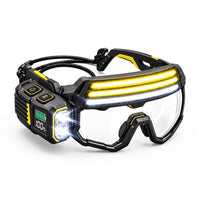 Headlamp - Rechargeable LED Light Glasses - 6 Modes & USB-C Charging