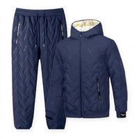 Mens Jogging Suit - Plush Lined Hooded Jacket & Joggers - 2 Piece Set