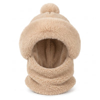 Womens Hat and Scarf Set - Pom Pom Winter Hat - Soft Fleece Lined