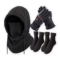 Balaclava Winter Set - Fleece-Lined Gloves & Thermal Socks - Windproof