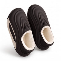 House Shoes for Men & Women - Plush Lined Slippers - Quiet Soft EVA Sole