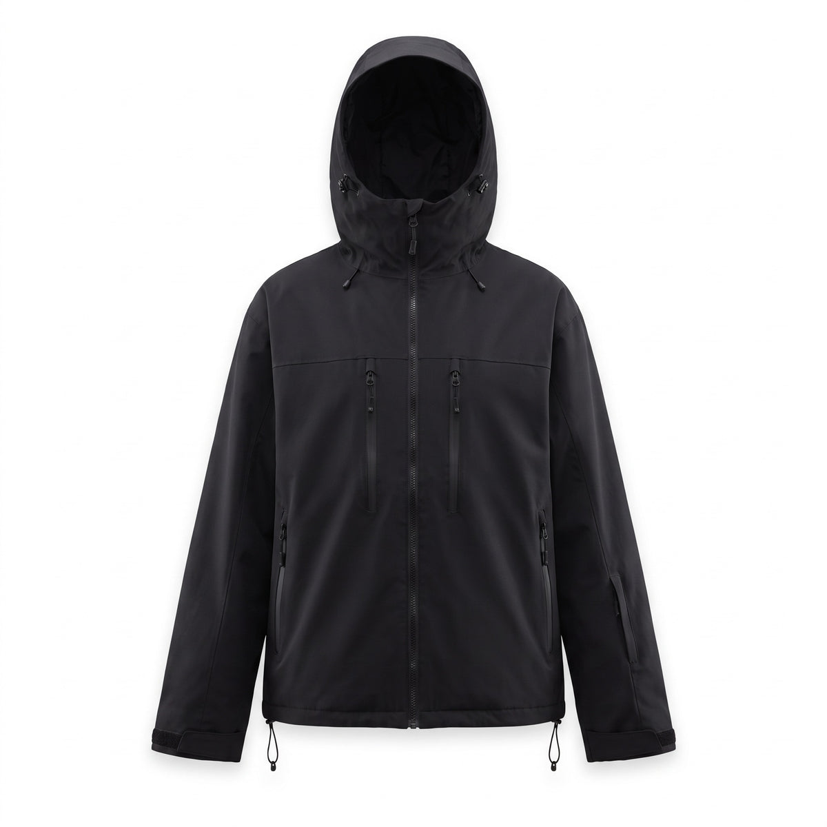 Ski Jacket - Unisex Hooded Snow Jacket - Full Zip with Zip Pockets