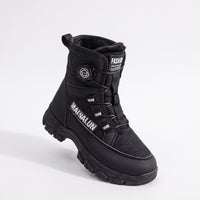 Womens Winter Boots - Plush Lined Ankle Snow Boots - Dial Closure