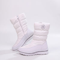 Womens Winter Boots - Quilted Snow Boots - Side Zip & Lug Sole