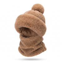 Womens Hat and Scarf Set - Pom Pom Winter Hat - Soft Fleece Lined