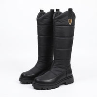 Womens Winter Boots - Tall Quilted Snow Boots - Plush Lined, Lug Sole