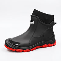 Short Rain Boots for Women & Men - Plush Lined - Knit Cuff & Lug Sole
