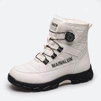 Womens Winter Boots - Plush Lined Ankle Snow Boots - Dial Closure