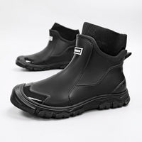 Short Rain Boots for Women & Men - Plush Lined - Knit Cuff & Lug Sole