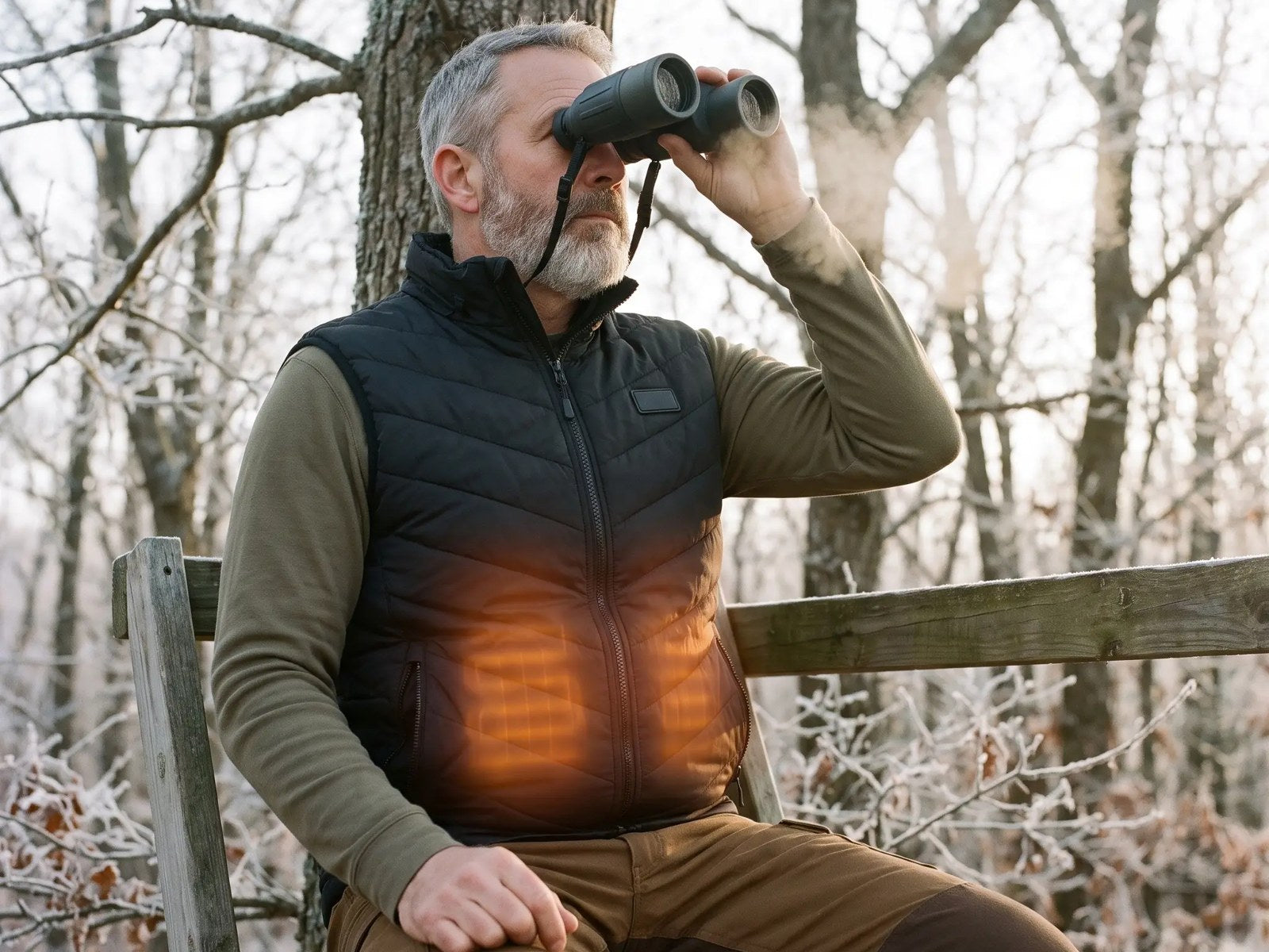 Sitting still is what makes you cold. Not in this vest.