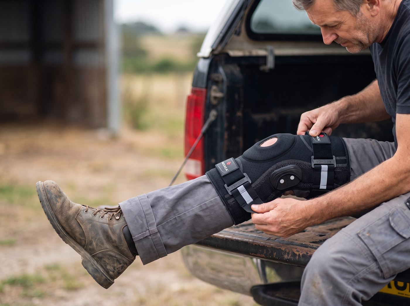 Start with the strap nearest your calf. Leg straight, not bent.